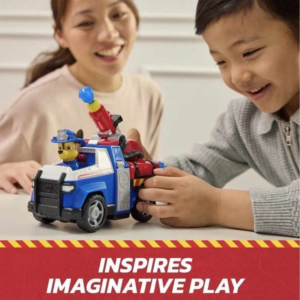 Paw Patrol Chase Rescue Fire Cruiser Kids Toy Blue New Launcher Action Figure‎